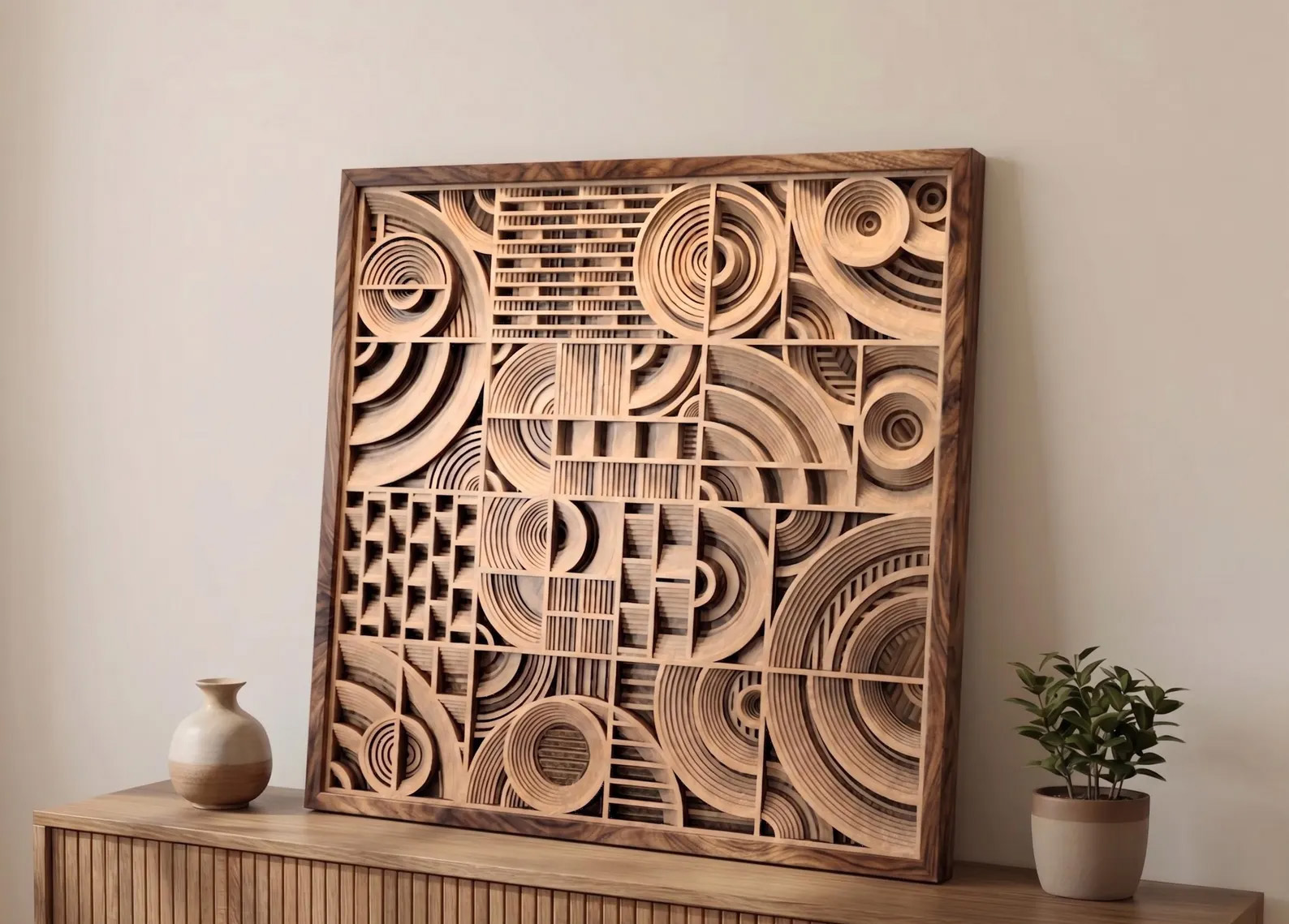 Design Grid — Layered Geometric Wall Art